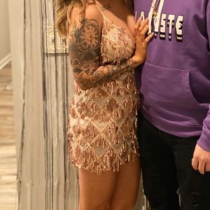 Rose gold Sequin dress